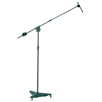 K&amp;M Studio Overhead Mikrofonstativ mit Rollen / H:134-220cm, SL:110-200cm