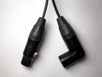 D&#252;nnes Mono-Mikrofon-Kabel 35cm mit Winkelstecker. F&#220;R WINKELPOSITIONIERNG AUFSCHRAUBEN UND DREHEN.