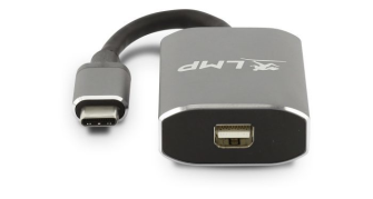 LMP USB-C zu Mini-DisplayPort Adapter, USB 3.1 (m) zu Mini-DP 1.2 (f) (max. 4K@60Hz), Aluminium, spa