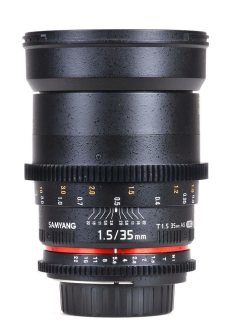 Samyang T1.5/35mm ED AS IF UMC VDSLR (Nikon) inklusive Zahnung f&#252;r den Followfocus