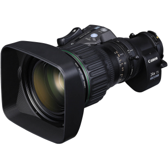 Canon HJ24ex7.5B IASE-S HD Tele zoom lens w/2x ext, focus motor &amp; e-digital drive unit w/encoder