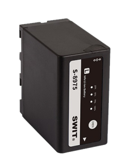 SWIT S-8975 | 75Wh/10.4Ah  NP-F-type (Sony L-series) DV battery with DC-pole in/output