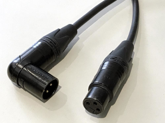 Mono-Mikrofon-Kabel 40cm mit Winkelstecker. F&#220;R WINKELPOSITIONIERNG AUFSCHRAUBEN UND DREHEN.