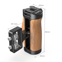 SmallRig Wooden mini Side Handle (1/4&amp;quot;-20 Screws) 2913